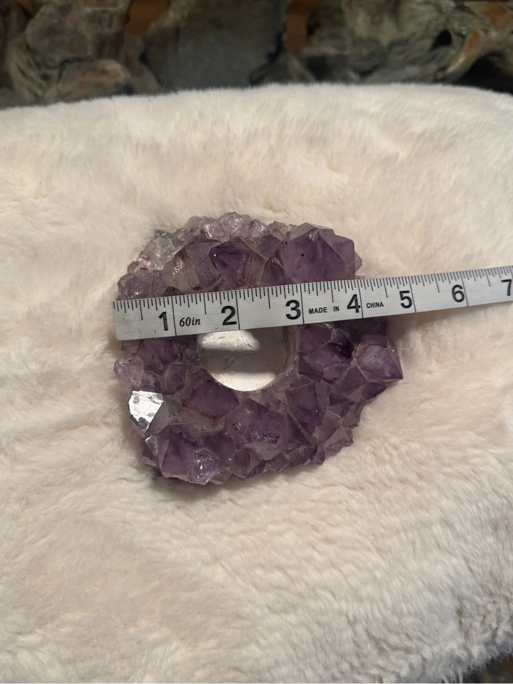 Amethyst Crystal Tealight Candle Holder